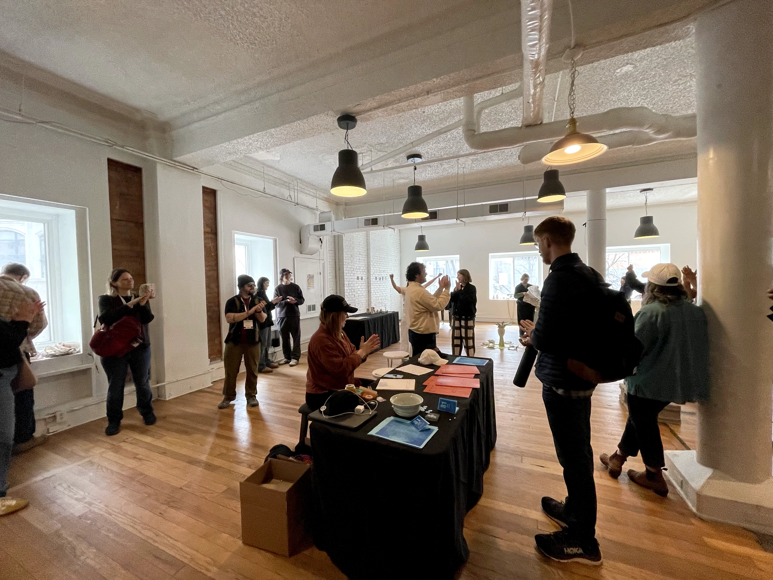 Photo from the In/Out/Of Volume 2 release party and Here Now: Detroit Pop Up Exhibition